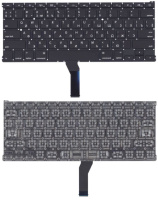 Клавиатура Apple MacBook Air 2011+ A1369 (2011 года), A1466 (2012, 2013, 2014, 2015 года) Black, (No Frame), RU (горизонтальный энтер)