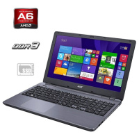 Ноутбук Б-класс Acer Aspire E5-521 / 15.6« (1366x768) TN / AMD A6-6310 (4 ядра по 1.8 - 2.4 GHz) / 4 GB DDR3 / 120 GB SSD / AMD Radeon R4 Graphics /