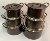 Набор посуды нержавеющий Empire 1.3 x 1.85 x 2.65 x 3.75 x 4.85 x 7.15 л мокко (6 шт.) (7373)