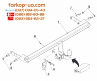 Тягово-сцепное устройство (фаркоп) Seat Ibiza (hatchback) (2017-...)
