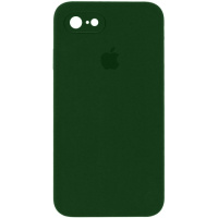 Чохол Silicone Case Square Full Camera Protective (AA) для iPhone SE 2 / 3 (2020 / 2022) / iPhone 8 / iPhone 7, Зелений / Army green - купити в...