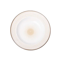 Тарелка суповая круглая фарфоровая 23.5 см белая HP23391