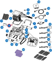 Верхня кришка для боксу пилососа Aquaviva Black Pearl 7310 темно-сіра