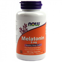 Мелатонин, Melatonin, Now Foods, 5мг, 180 капсул