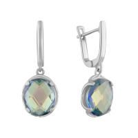 Серебряные серьги CatalogSilver с мистик топазом (2084655)