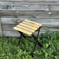 Табурет садовый металлодеревянный складной