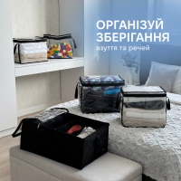 Набор прозрачных сумок и короба для обуви ORGANIZE (чёрный)