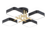 Светодиодная потолочная люстра SVLIGHT LED XI3350-4 BK+FGD 72W