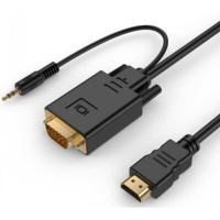 Кабель Cablexpert HDMI-VGA-3.5мм V1.4 (M/M) 3 м Чорний (A-HDMI-VGA-03-10) (Код товару:42074)