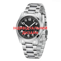 Чоловічий механічний годинник Awarder 055 Silver-Black зі сталевим браслетом та мінеральним склом