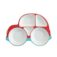 Тарелка детская на 5 секций Машинка 14119 27.5х19 см красная