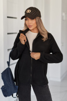 Флісова жіноча кофта на блискавці Jacket« | Норма та батал Чорний, 46-48