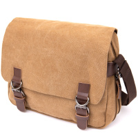 Сумка почтальонка текстильна 720607 Пісочна