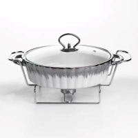 Мармітниця порцелянова 1 л на підставці з підігрівом 31х19х13 см MH739-S