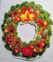 Зимовий новорічний декор. Фігурний плакат «Різдвяний віночок» (СП)