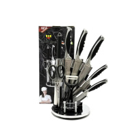 Набір ножів Haus Roland HR610-2, 9 предметів на обертовій підставці. Срібний (HR610-2)