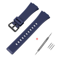 Ремінець для годинника Casio G-Shock GA-100/110 Dark Blue BK темно-синій полімерний