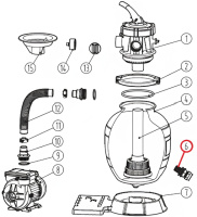 Зливна заглушка для фільтраційної установки Aquaviva Lagoon 250/400 (297050935)