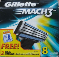 Лезвия для бритвы Gillette Mach 3 8 шт Картриджи