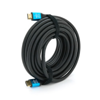 Кабель Merlion HDMI-HDMI 4Kx2K Ultra HD, 10.0m, v2,0,  круглый Black, коннектор Blue, Blister-box, Q30