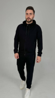 Костюм худі на молнії чорний