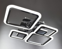 Люстра светодиодная потолочная LED светильник для квартиры на потолок лэд с пультом 26026 Черный 10х48х71 см.