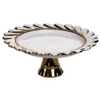 Тортівниця порцелянова на ніжці 25х25х10 см кругла ML2047