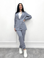 Жіночий повсякденний костюм «Altera» оптом | Батал | Розпродаж моделі Сірий, 50-52