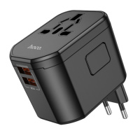 Сетевое зарядное устройство Hoco AC15 2 USB/ Type-C 20W черное
