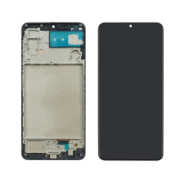 Дисплей для Samsung M225 Galaxy M22 (2021) с чёрным тачскрином и корпусной рамкой OLED