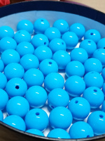 Акриловые бусины/ 14 мм/ голубой/ 1 шт