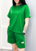Трикотажний костюм з шортами «Root | Розпродаж моделі Зелений, 42-44
