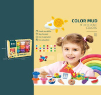 Тісто для ліплення EK 6030 (36) 9 кольорів тіста, форми для ліплення,  в коробці