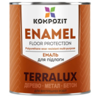 Эмаль для пола TERRALUX, 0,9 кг, Глянцевый, Серый