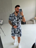 Пляжний костюм чоловічий літо шорти сорочка