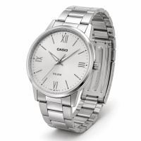 Чоловічий годинник Casio MTP-1303DD-7A Classic у металевому корпусі зі сріблястим циферблатом