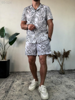 Пляжний костюм - білий - 55-024