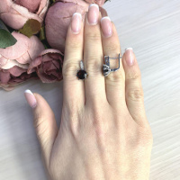 Срібні сережки SilverBreeze з натуральним гранатом 5.16ct (2073154)