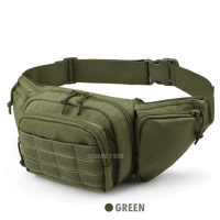 Тактична нагрудна поясна сумка бананка на пояс з MOLLE зелена green.