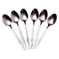 Набор чайных ложек 6 штук ложки для чая из нержавеющей стали 14 (см) Серебро HP-8-29