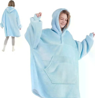 Худі Huggle Hoodie M-118 блакитне • Толстовка з капюшоном Huggle Hoodie M-118 блакитного кольору ultra plush blanket hoodie плед-худі для дому...