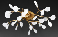 Люстра потолочная на 28 лампочек H686/28-gd-fr Золото 23х75х75 см.