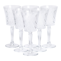 Набор бокалов для вина на высокой ножке 6 шт 295 мл стеклянные HP-19-127