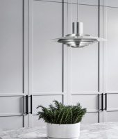 Люстра потолочная на 1 лампочку SGA-470-k Хром 25-200х47х47 см.