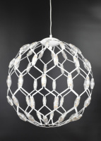 Люстра светодиодная подвесная LED светильник для квартиры на потолок лэд 26317 Белый 65-250х50х50 см.