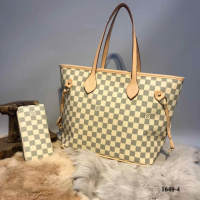 Беж клітина - стильна велика вмістка молодіжна сумка на блискавці (гаманець не іде в комплекті) (1640-4)