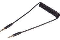 Кабель AUX-AUX 3.5 мм 3 pin (спіраль)