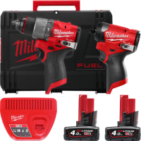 Набір інструментів M12 FPP2A2-402X FUEL POWER PACK IN2 (Дриль-шуруповерт M12 FPD2, Гвинтокрут 1/4« HEX M12 FID2, заряд.пристрій,