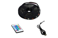 Світлодіодна LED стрічка з пультом 5м RGB 5050 (живлення від USB) (S-7503)