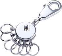 Швидкознімний брелок Troika з 6 змінними кільцями, хром
